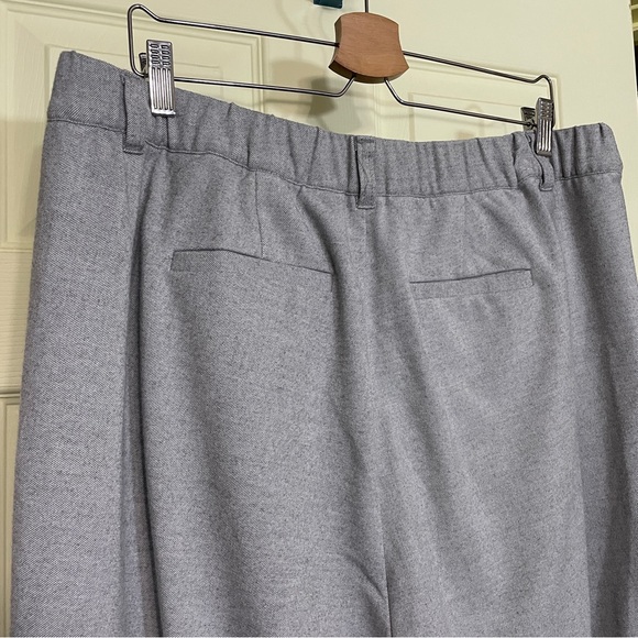 Torrid Studio Wide Leg Brushed Twill High Rise Pant Welt Pockets Grey Plus 14 S - Picture 11 of 13